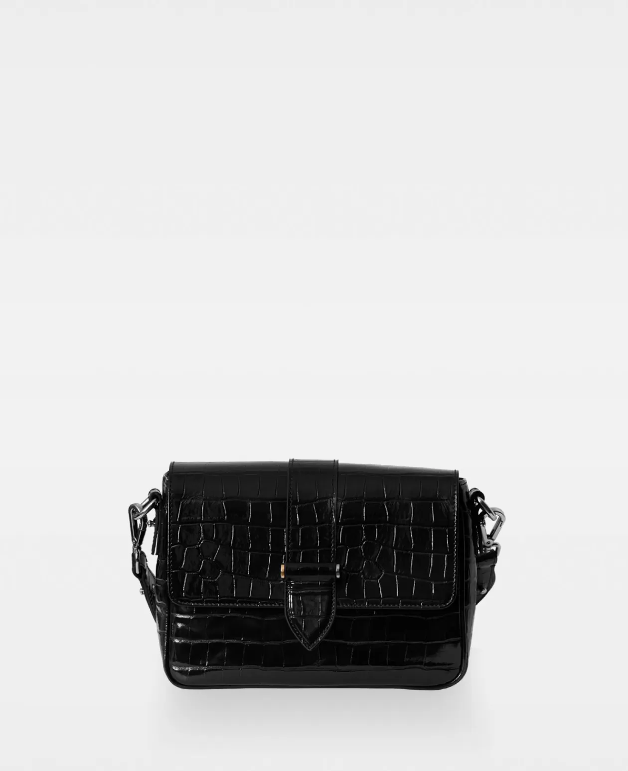 Decadent Copenhagen Crossbody<Nicky Croco Black